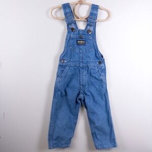 Vintage 90s OshKosh B'gosh Overalls Kids 3T Blue Vestbak Made in USA